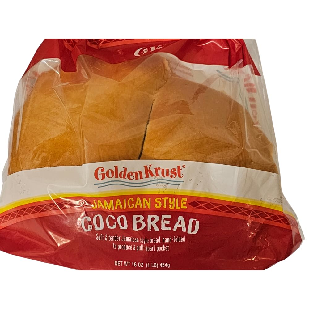 Jamaican Style Coco Bread, 4-Pack